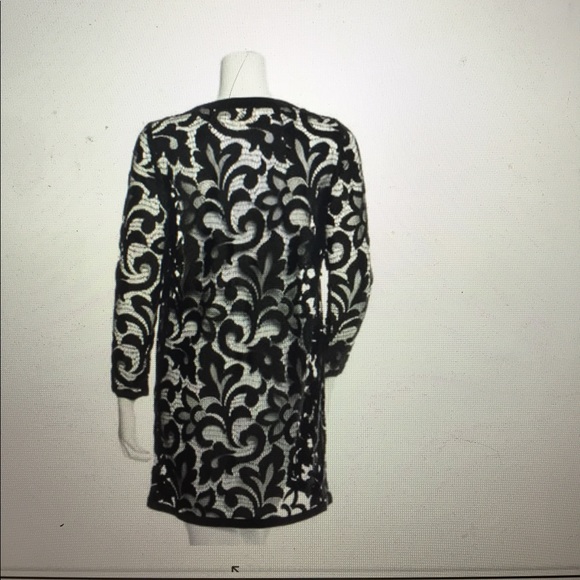 Milly black lace open front cardigan size8 shrug - Picture 4 of 8