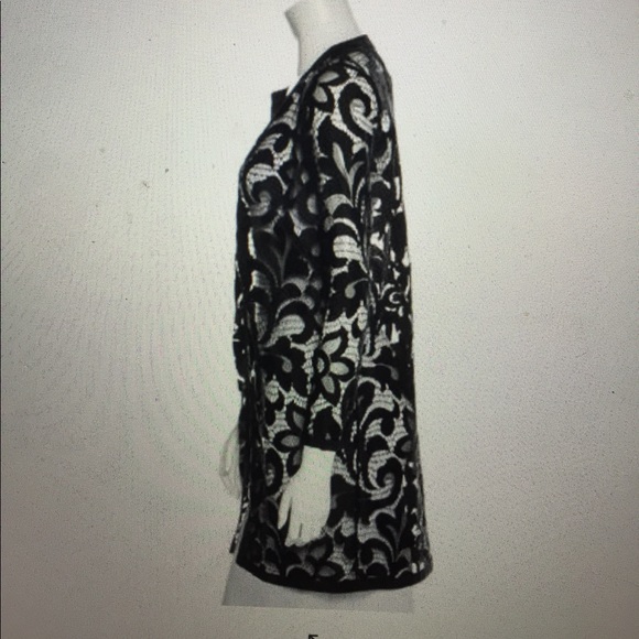 Milly black lace open front cardigan size8 shrug - Picture 5 of 8