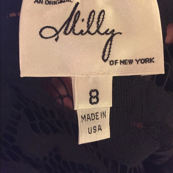 Milly black lace open front cardigan size8 shrug - Picture 8 of 8