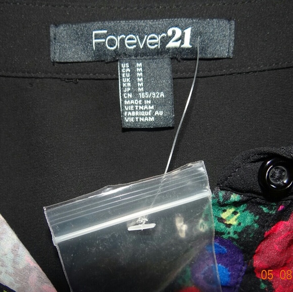 Forever 21 Black Floral Sheer Top - Picture 5 of 5