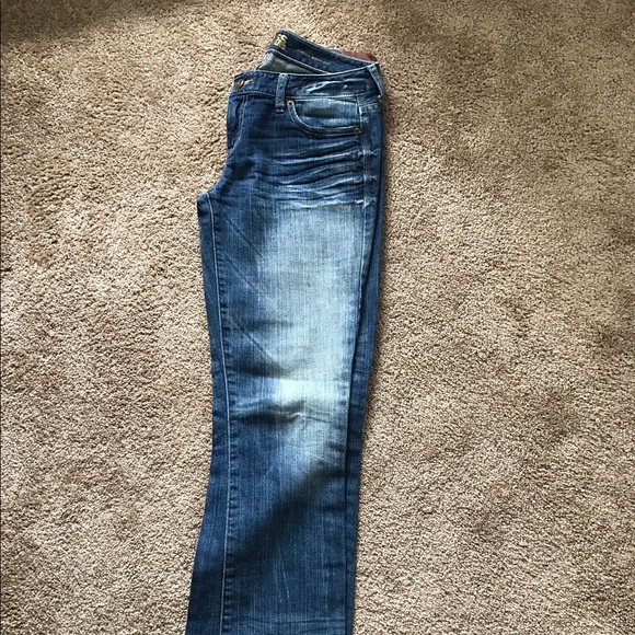 Express Jeans (Size 4R) With Striped Blouse - Picture 2 of 3