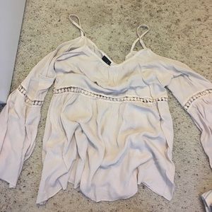 off the shoulder long sleeve top