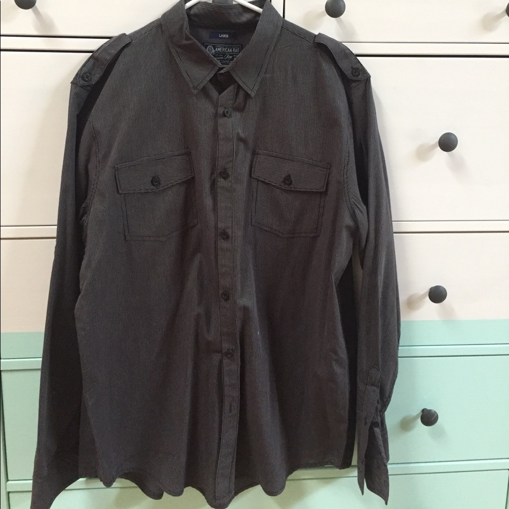 NWOT AMERICAN RAG pinstripe button up