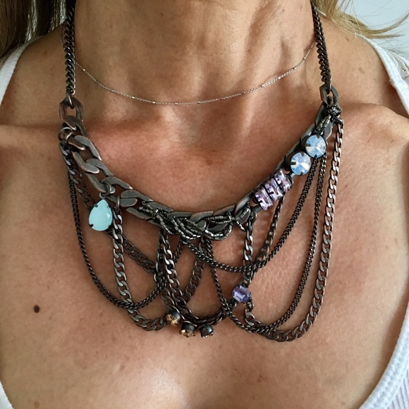 Juicy Couture Jewelry - Juicy Couture Antique Rose Gold Bib Charm Necklace