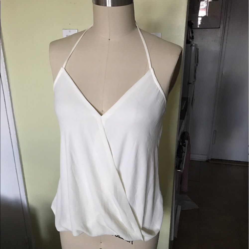 Halterneck top, white