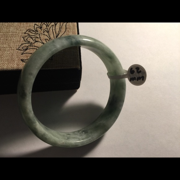 Real Jade "Jadeite" Bangle Bracelet 62MM - Picture 3 of 7