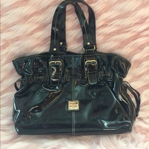 Dooney and Bourke black patent leather bag