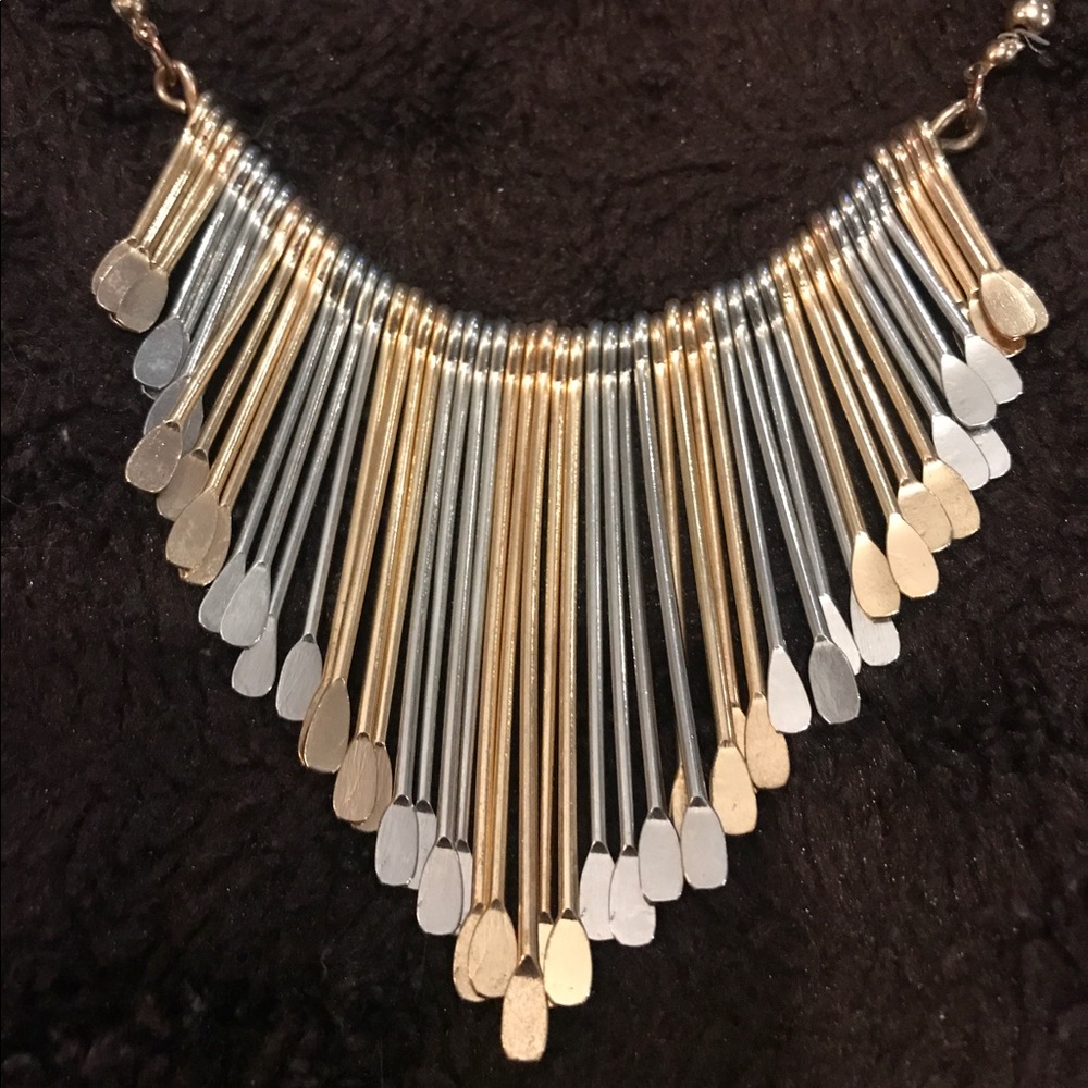 Silver and gold necklace