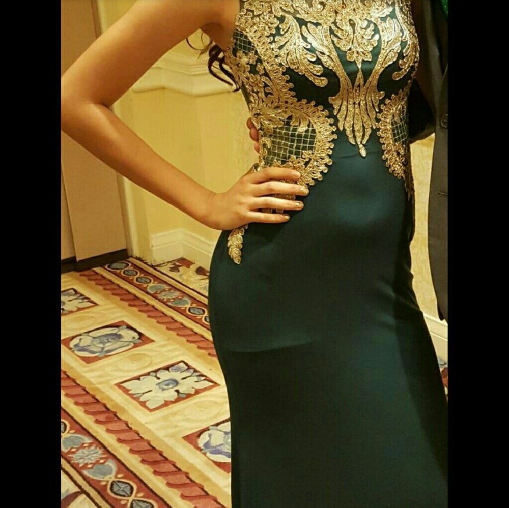 elegant green dress