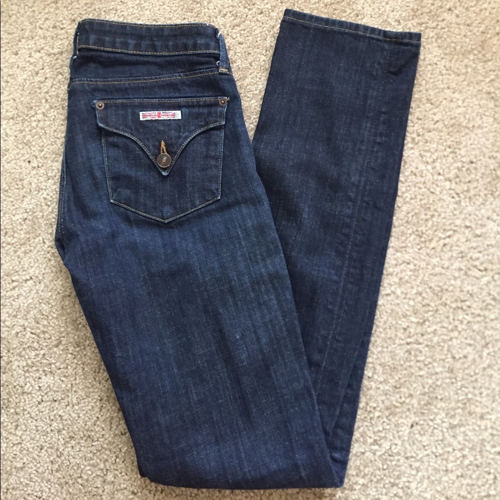 Hudson Carly Flap Straight Leg Jeans size: 27