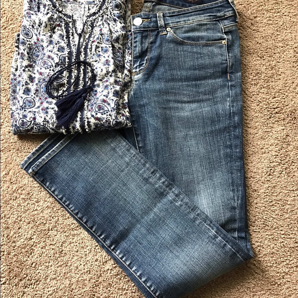 Seven Jeans with Complimentary Top (sz 8 | Top Size S)