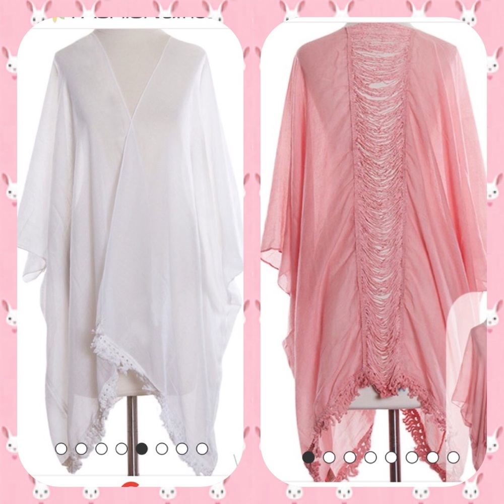 Ripped Back Beach Wrap/ Coverup