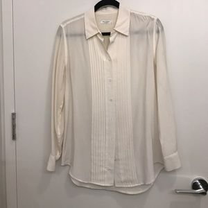 Equipment Pleated Front Blouse