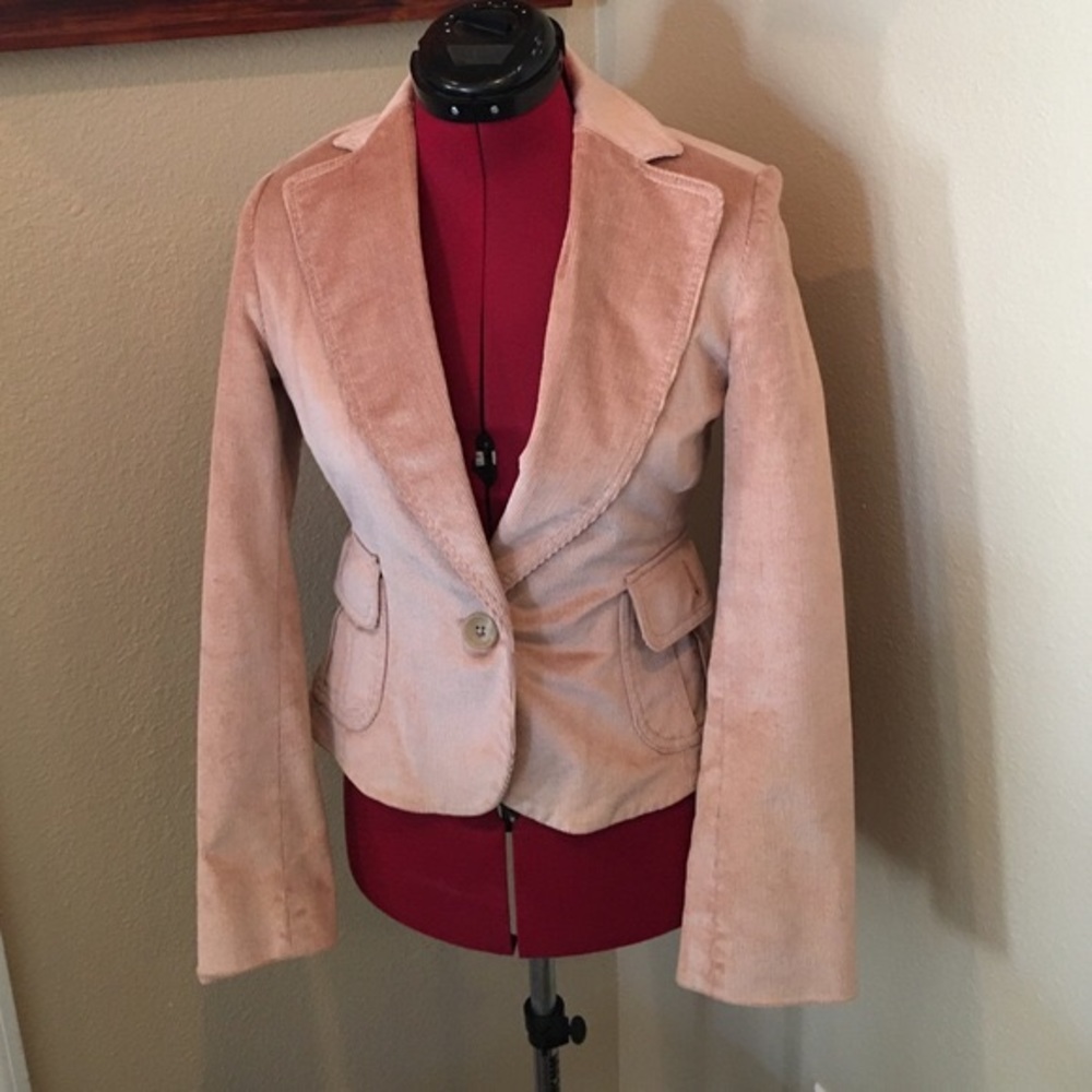 Beautiful ultrasoft corduroy blazer in ''blush"