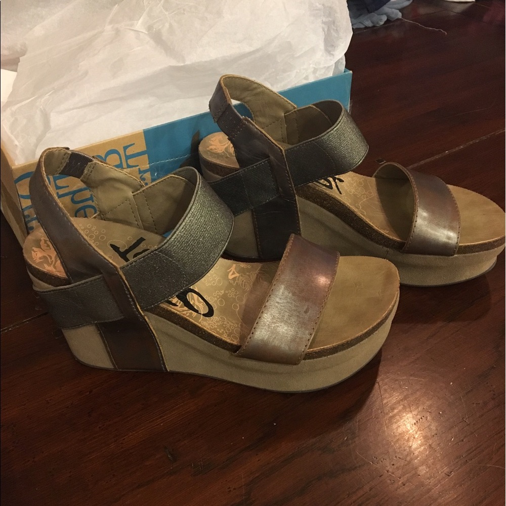OTBT Bunshell Wedges Pewter