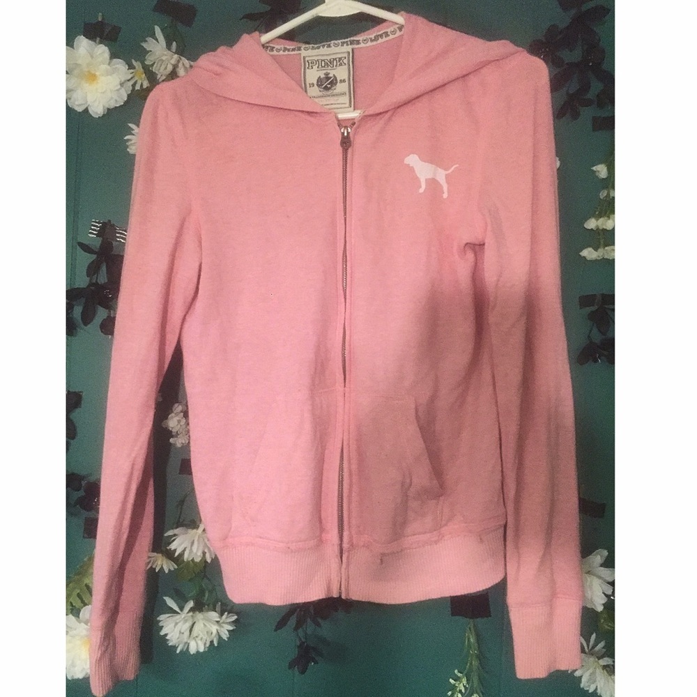 Victoria's Secret pink zip up hoodie