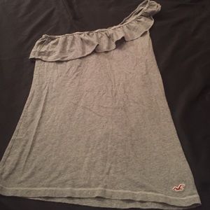 Hollister - One shoulder ruffle tank