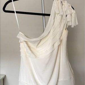 100% silk off the shoulder blouse