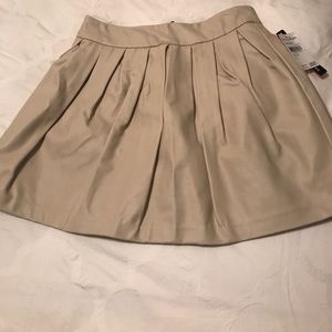 NWT tan leather skirt