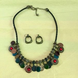 Chico's necklace and "bronzed" earrings
