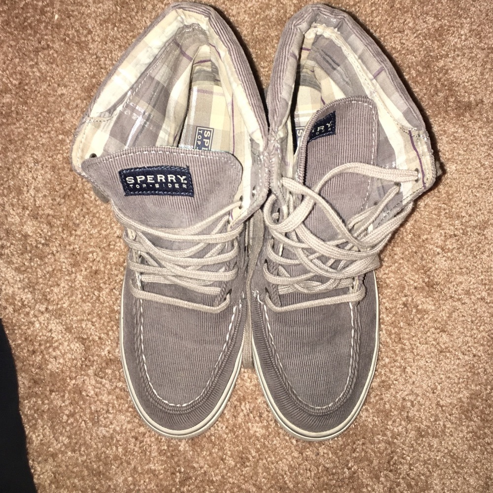 Sperry grey high tops