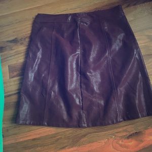 Cute pleather skirt!