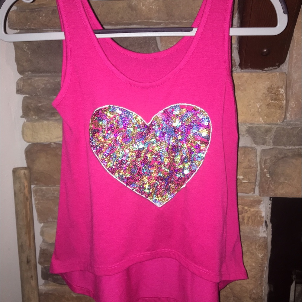 Sequins Heart tank top