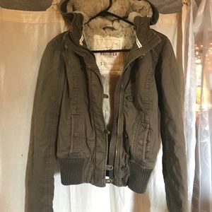 Fur lined light weight Hollister jacket.