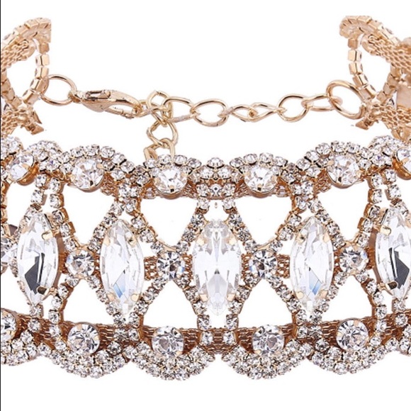 ONE LEFT Gigi Crystal Diamond Choker - Picture 6 of 8