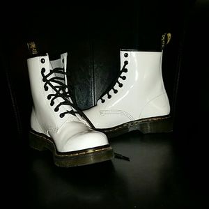 White Dr. Martens 1460