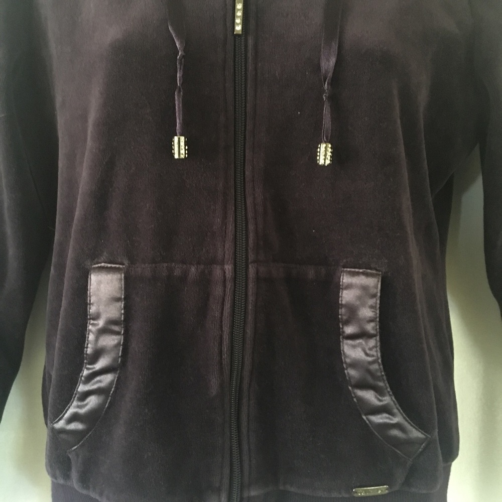 CalVin KleiN crYsTals fUll ziP ho0diE - Picture 4 of 5