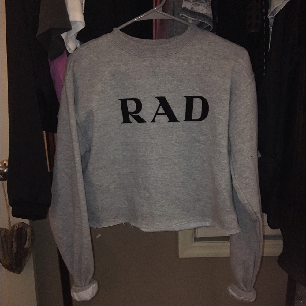 //SOLD\\ pacsun crop gray sweatshirt