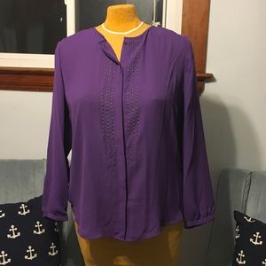Beautiful studded purple blouse! NWOT😍