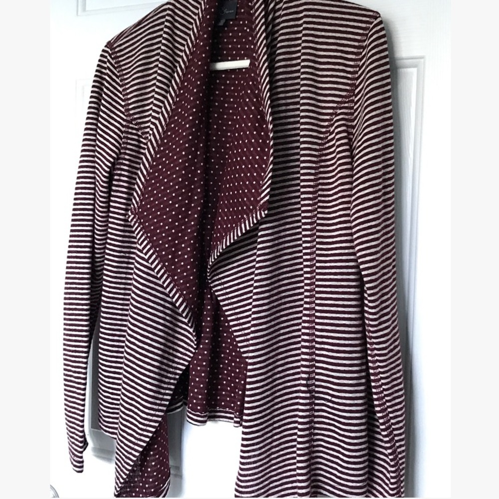 Striped and Polka Dot Market and Spruce Cardigan