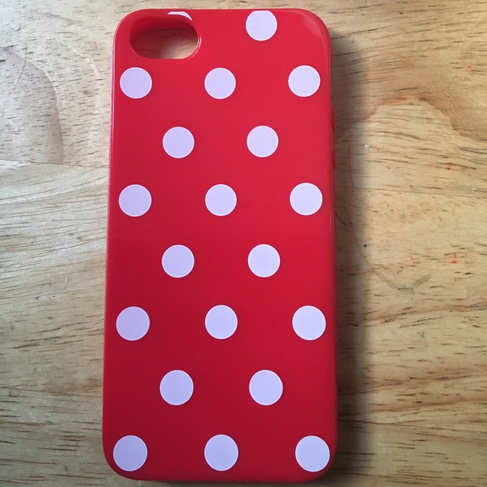 Red and white polka dot iPhone 5 case
