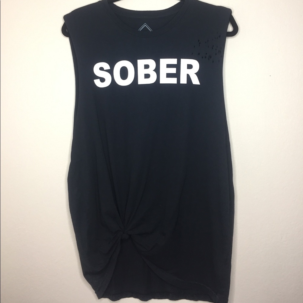 Lip Service Cult Sober/So Bored muscle tee