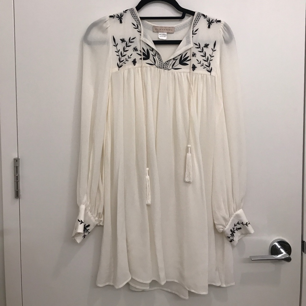 Elle Sasson Silk/rayon Blend Peasant Dress