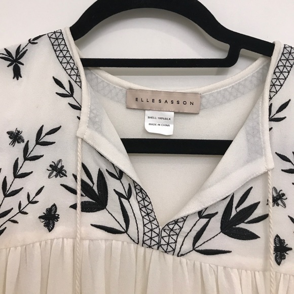 Elle Sasson Silk/rayon Blend Peasant Dress - Picture 2 of 5