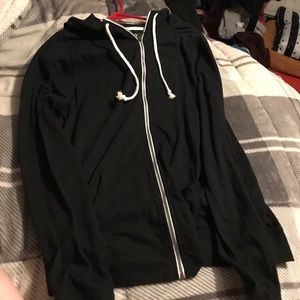 Black and white zip up