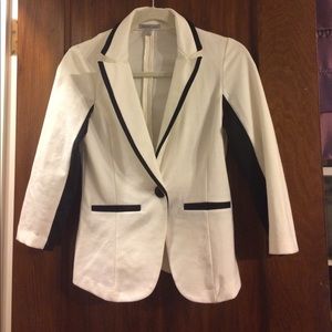 black and white blazer
