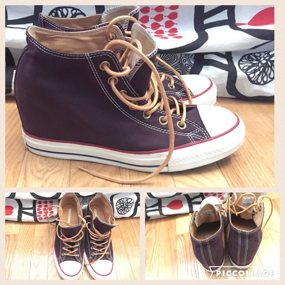 Converse wedges (burgundy)