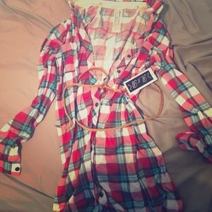 Flannel, with belt