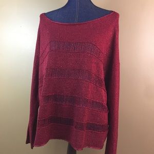 Rock & Republic Red Sequin Sweater L XL