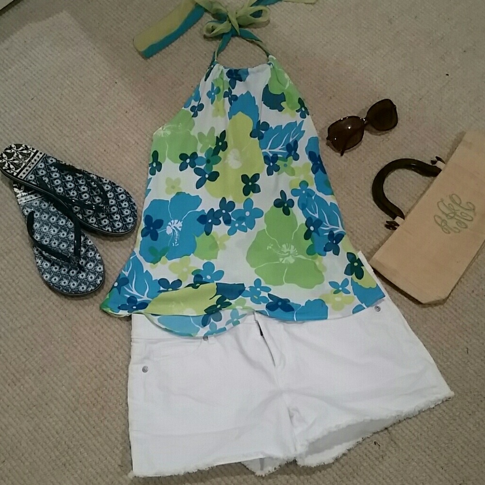 Spring floral halter top