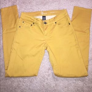 Super Soft Colored Skinny Jeans- Mustard Yellow