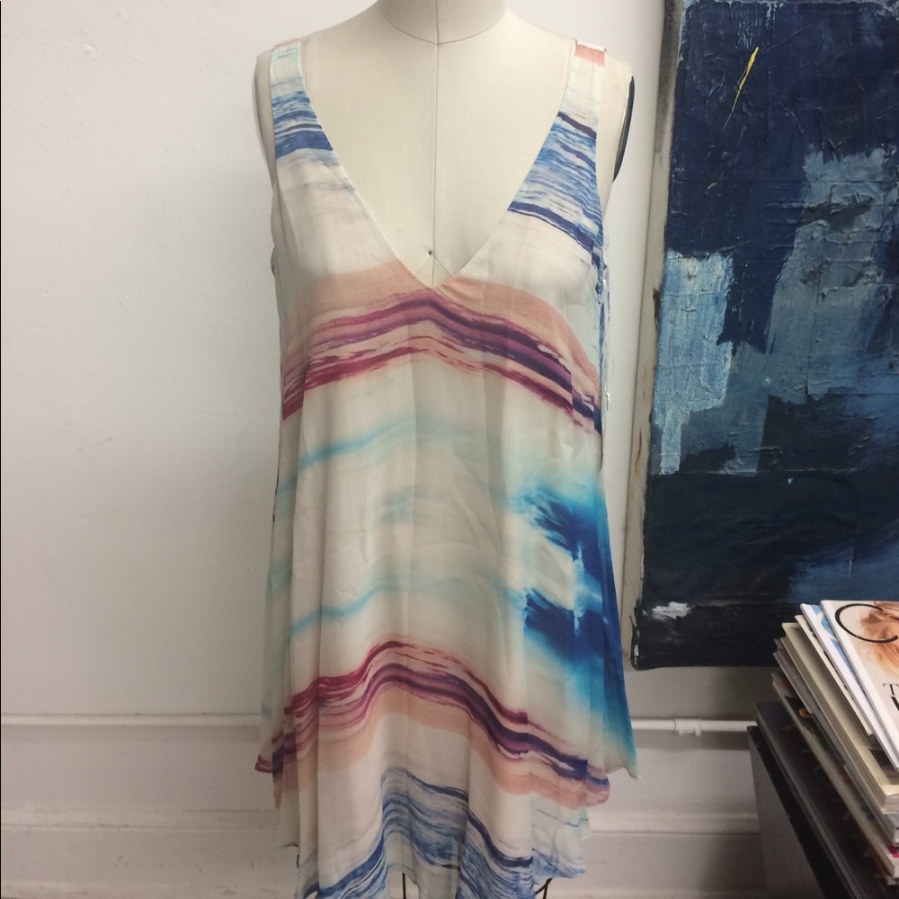 Silk tank flare dress