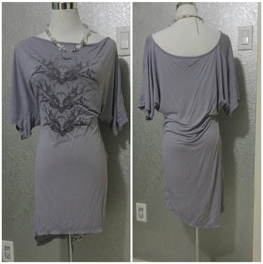 Lavender grey short dress