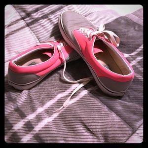 Pink and grey vans
