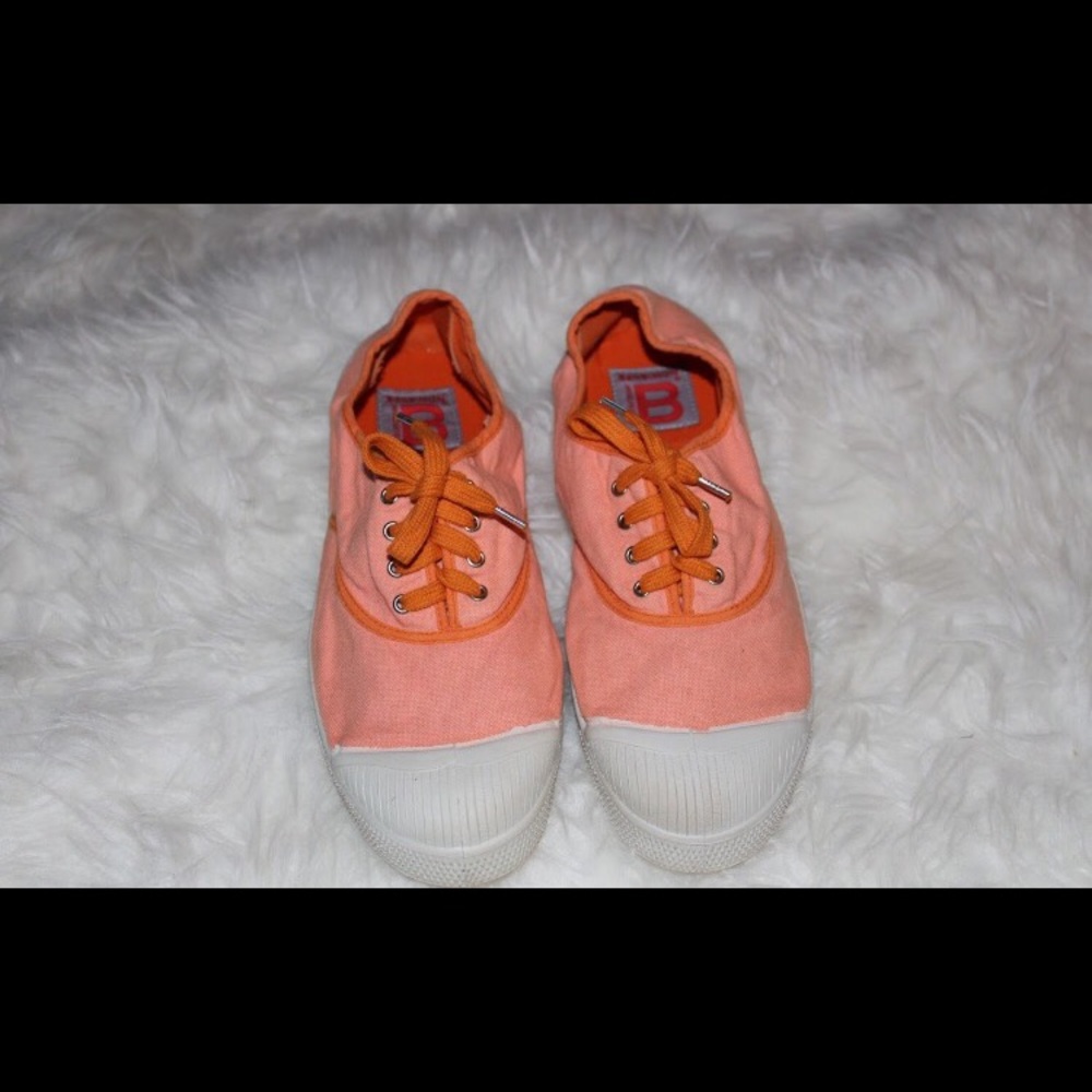 Limited edition coral/orange Bensimon sneakers