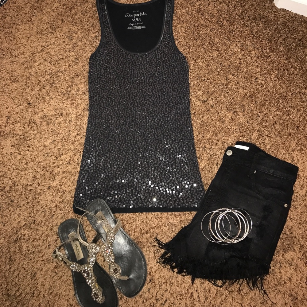 🕶Black Sequin Tank🕶